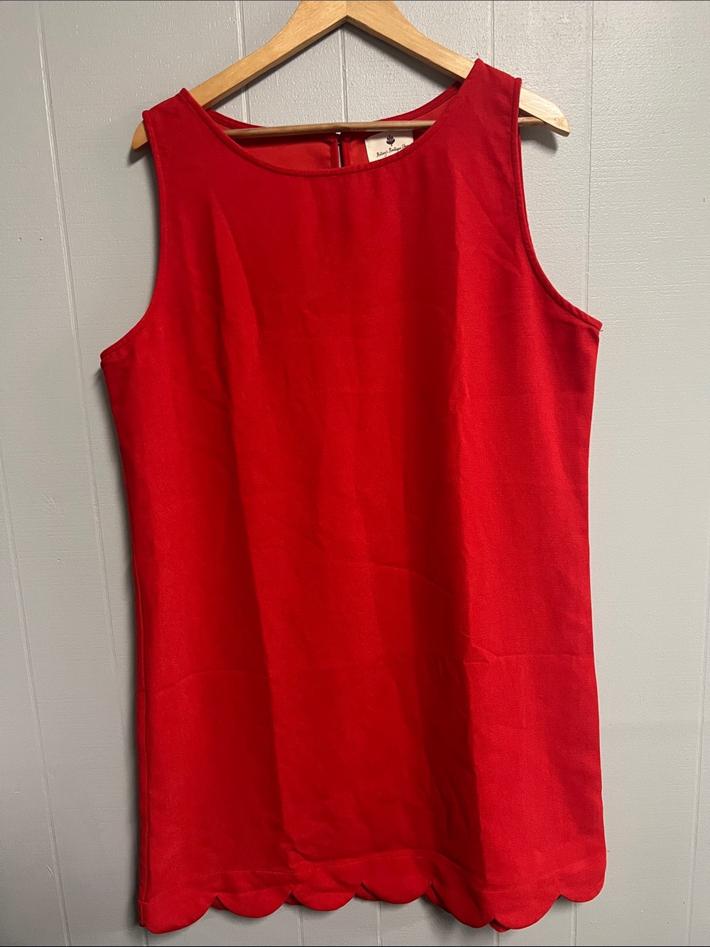 NWOT Betsey’s Boutique Shop Red Sleeveless Scallop-Hem Dress - Women XL